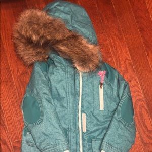 Girls toddler teal winter coat 18 months